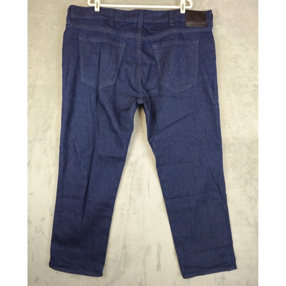 True Religion Mens Jeans Loose Straight Devin No Flap Blue DarkWash Size 45x28.5